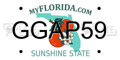 GGAP59 Florida License Plate