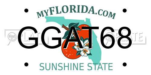 GGAT68 Florida License Plate