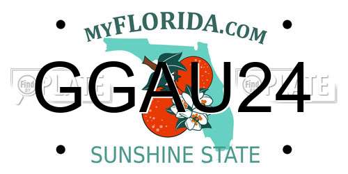 GGAU24 Florida License Plate