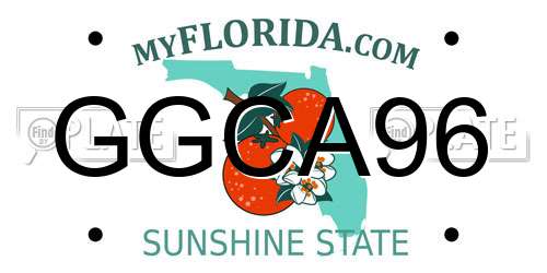 GGCA96 Florida License Plate
