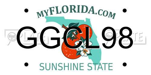 GGCL98 Florida License Plate