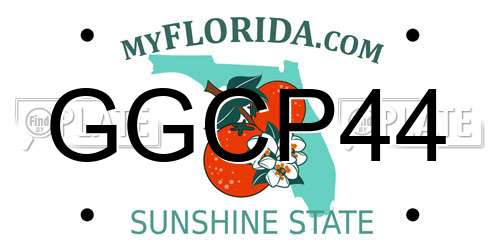 GGCP44 Florida License Plate