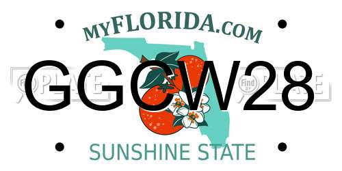 GGCW28 Florida License Plate