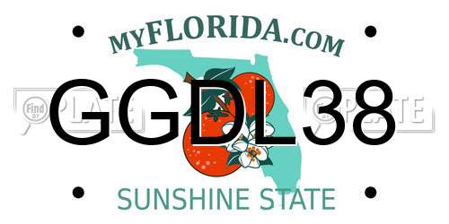 GGDL38 Florida License Plate
