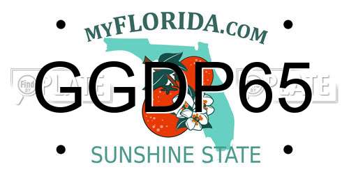 GGDP65 Florida License Plate