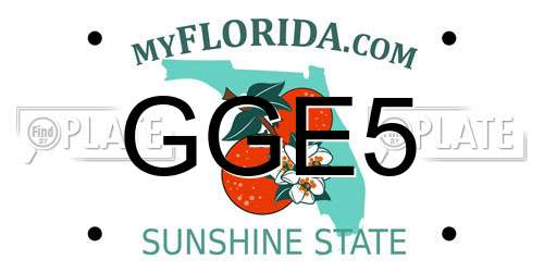 GGE5 Florida License Plate