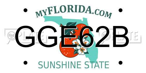 GGE62B Florida License Plate