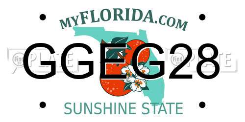 GGEG28 Florida License Plate