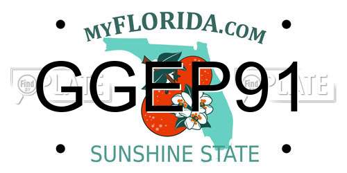 GGEP91 Florida License Plate