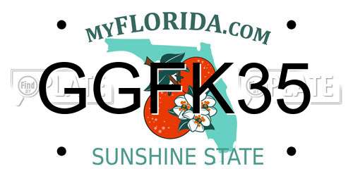 GGFK35 Florida License Plate