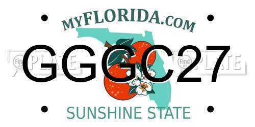 GGGC27 Florida License Plate