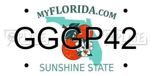 GGGP42 Florida License Plate