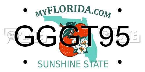 GGGT95 Florida License Plate