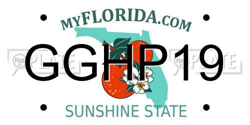 GGHP19 Florida License Plate