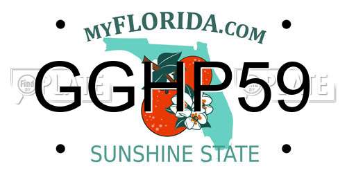 GGHP59 Florida License Plate