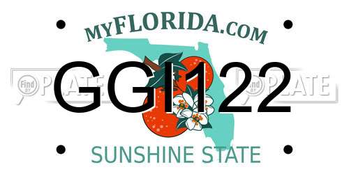 GGI122 Florida License Plate