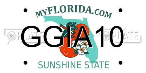 GGIA10 Florida License Plate