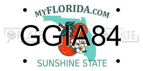GGIA84 Florida License Plate