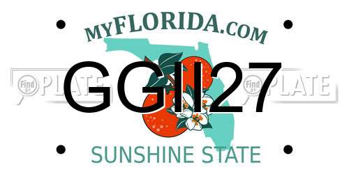 GGII27 Florida License Plate
