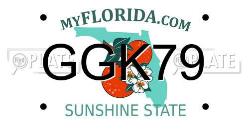 GGK79 Florida License Plate