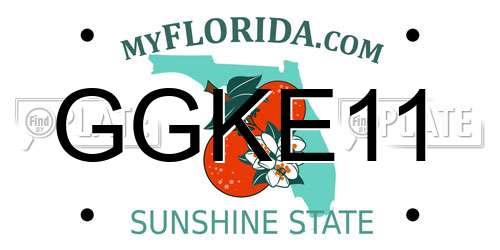 GGKE11 Florida License Plate