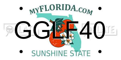 GGLF40 Florida License Plate