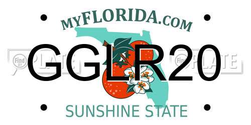 GGLR20 Florida License Plate