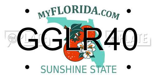 GGLR40 Florida License Plate