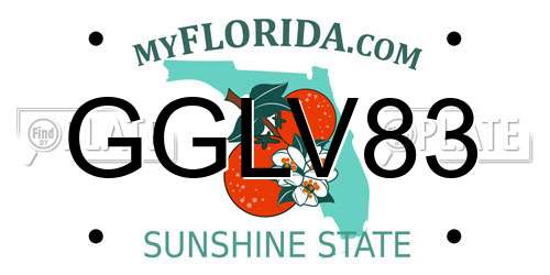 GGLV83 Florida License Plate