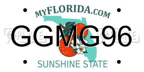 GGMG96 Florida License Plate
