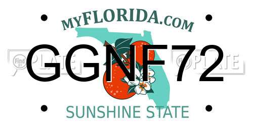 GGNF72 Florida License Plate