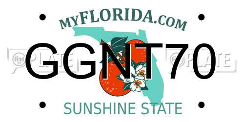 GGNT70 Florida License Plate