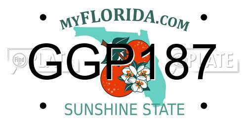 GGP187 Florida License Plate