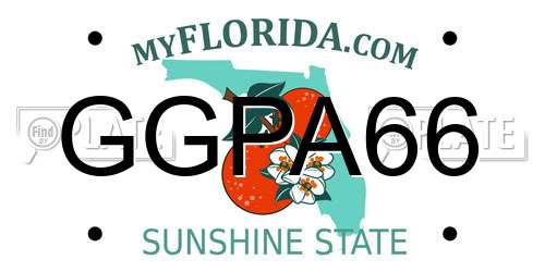 GGPA66 Florida License Plate