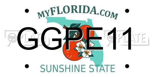 GGPE11 Florida License Plate