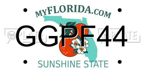 GGPF44 Florida License Plate