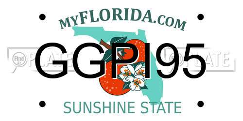 GGPI95 Florida License Plate