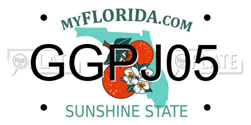 GGPJ05 Florida License Plate
