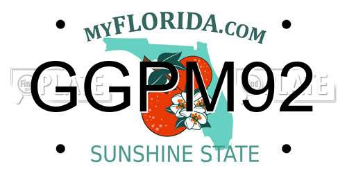 GGPM92 Florida License Plate