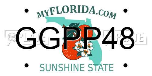 GGPP48 Florida License Plate