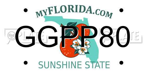 GGPP80 Florida License Plate