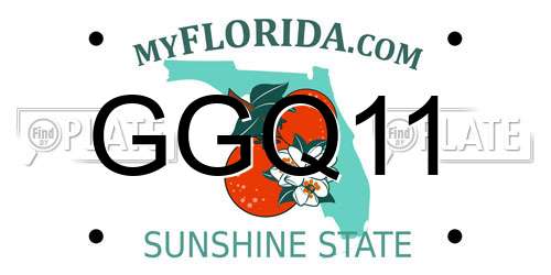 GGQ11 Florida License Plate