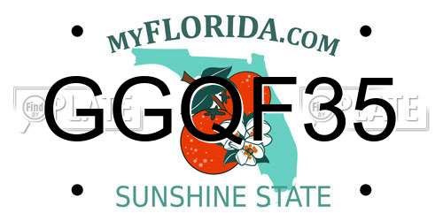 GGQF35 Florida License Plate