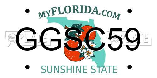 GGSC59 Florida License Plate