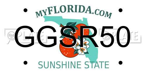 GGSR50 Florida License Plate