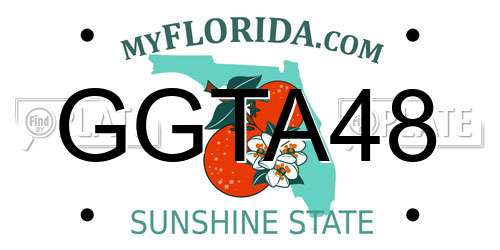 GGTA48 Florida License Plate