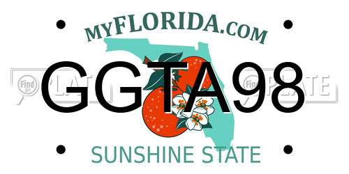 GGTA98 Florida License Plate