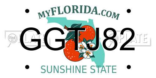 GGTJ82 Florida License Plate