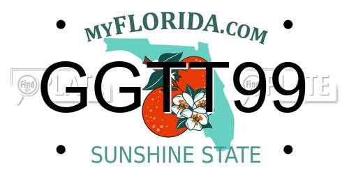 GGTT99 Florida License Plate