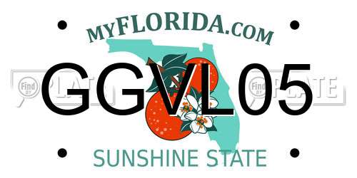 GGVL05 Florida License Plate